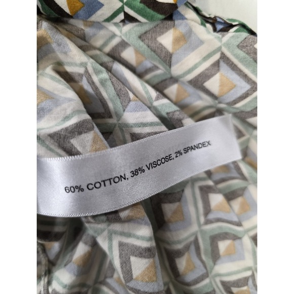 Denim & Flower Ricky Singh M Retro Mod Geometric Button Up shirt 60s/70s-core - Picture 9 of 11